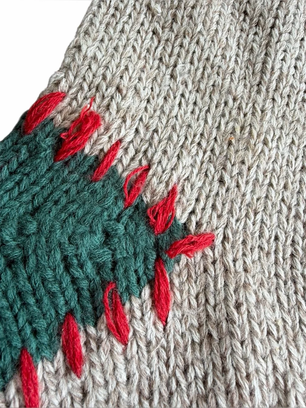 Vintage Knit  Crochet Christmas Farmhouse Mantle Stockings